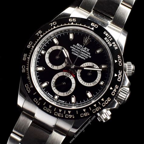 rolex daytona black dial vintage|rolex daytona black dial price.